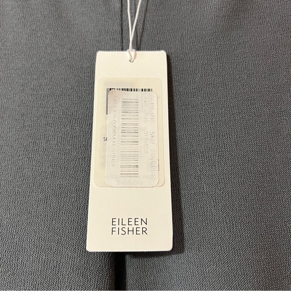 Eileen Fisher | NWT Washable Stretch Crepe Pants High Rise Pull-On Ash Size XL - Picture 4 of 11
